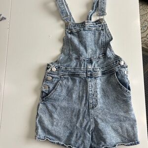 Jean short overalls